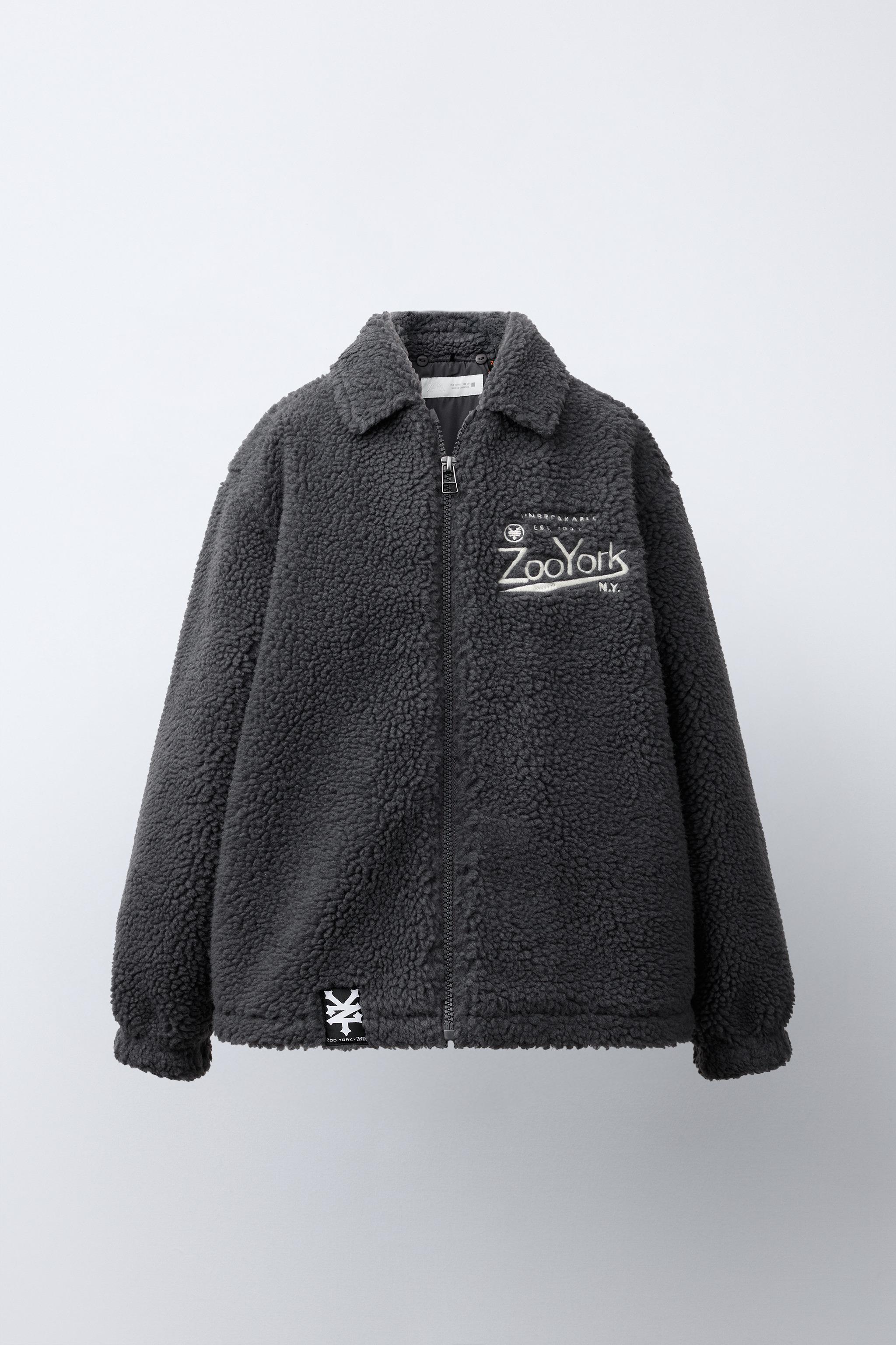 ZOO YORK® X ZARA REMOVABLE HOOD EMBROIDERED FLEECE OVERSHIRT